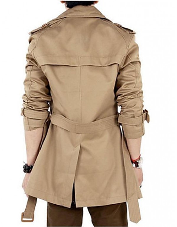 Men Autumn Trench Coat Men Double Breasted Trench Coat Men Outerwear Casual Coat Men's Jackets Windbreaker SOUH9